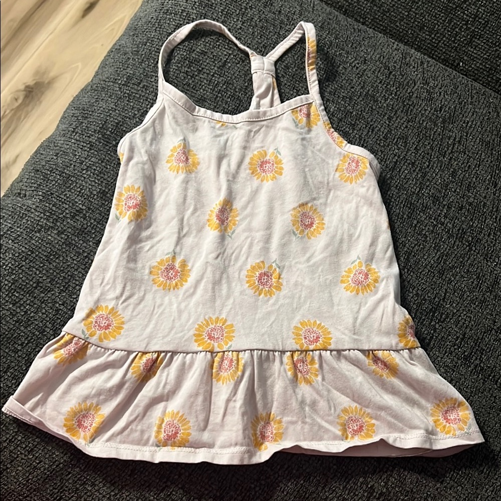 Kids Sunflower Print Tank Top